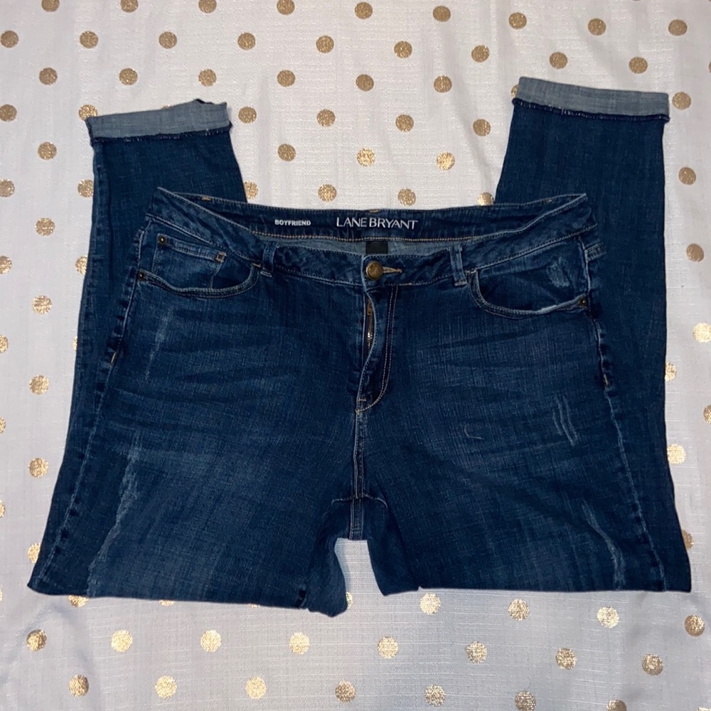 Lane Bryant Boyfriend Jeans Size 18 Distressed